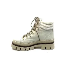 Neige|Montagne<Elena Bottines Fourrées Mouton 42953 Cuir Crème Blanc