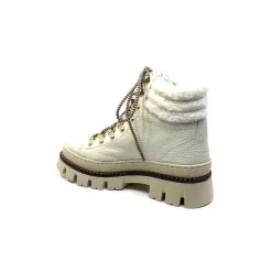 Neige|Montagne<Elena Bottines Fourrées Mouton 42953 Cuir Crème Blanc
