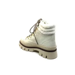 Neige|Montagne<Elena Bottines Fourrées Mouton 42953 Cuir Crème Blanc