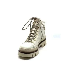 Neige|Montagne<Elena Bottines Fourrées Mouton 42953 Cuir Crème Blanc