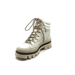 Neige|Montagne<Elena Bottines Fourrées Mouton 42953 Cuir Crème Blanc