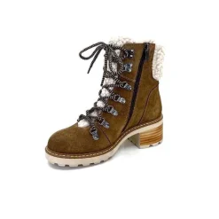 Fourrure|Fourrées<Ivoire-354 Bottines Fourrées Mouton Ivoire 109371 Daim Camel