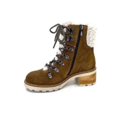 Fourrure|Fourrées<Ivoire-354 Bottines Fourrées Mouton Ivoire 109371 Daim Camel