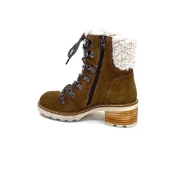 Fourrure|Fourrées<Ivoire-354 Bottines Fourrées Mouton Ivoire 109371 Daim Camel