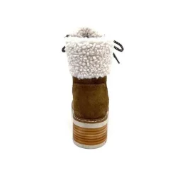 Fourrure|Fourrées<Ivoire-354 Bottines Fourrées Mouton Ivoire 109371 Daim Camel