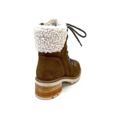 Fourrure|Fourrées<Ivoire-354 Bottines Fourrées Mouton Ivoire 109371 Daim Camel