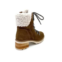 Fourrure|Fourrées<Ivoire-354 Bottines Fourrées Mouton Ivoire 109371 Daim Camel