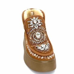 Compensées & Plateformes|Fourrure<nanku srls Bottines Fourrées Nan-Ku Dfh - 08 Daim Camel Marron