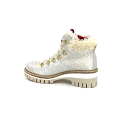 Neige|Montagne<new italia Bottines Fourrées 2415464 Cuir Perla &amp; Doré Blanc