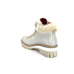 Neige|Montagne<new italia Bottines Fourrées 2415464 Cuir Perla &amp; Doré Blanc