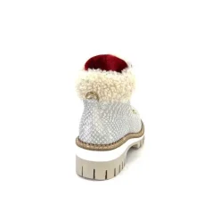 Neige|Montagne<new italia Bottines Fourrées 2415464 Cuir Perla &amp; Doré Blanc