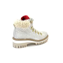 Neige|Montagne<new italia Bottines Fourrées 2415464 Cuir Perla &amp; Doré Blanc