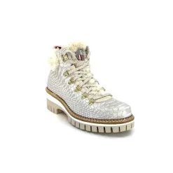 Neige|Montagne<new italia Bottines Fourrées 2415464 Cuir Perla &amp; Doré Blanc