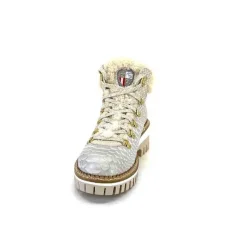 Neige|Montagne<new italia Bottines Fourrées 2415464 Cuir Perla &amp; Doré Blanc