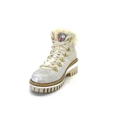 Neige|Montagne<new italia Bottines Fourrées 2415464 Cuir Perla &amp; Doré Blanc