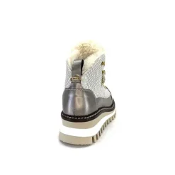 Montagne|Fourrure<new italia Bottines Fourrées 24154646 Perla Cuir &amp; Doré Blanc