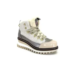 Montagne|Fourrure<new italia Bottines Fourrées 24154646 Perla Cuir &amp; Doré Blanc