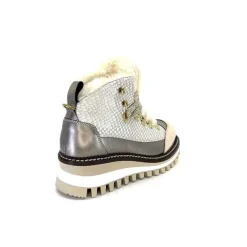 Montagne|Fourrure<new italia Bottines Fourrées 24154646 Perla Cuir &amp; Doré Blanc