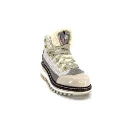 Montagne|Fourrure<new italia Bottines Fourrées 24154646 Perla Cuir &amp; Doré Blanc