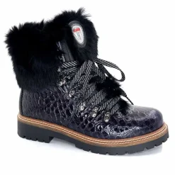 Neige|Montagne<Olang Bottines Fourrées Imperial Luxe Cuir Vernis Noir