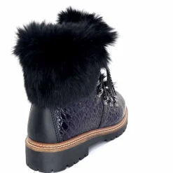 Neige|Montagne<Olang Bottines Fourrées Imperial Luxe Cuir Vernis Noir