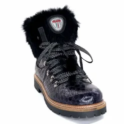 Neige|Montagne<Olang Bottines Fourrées Imperial Luxe Cuir Vernis Noir
