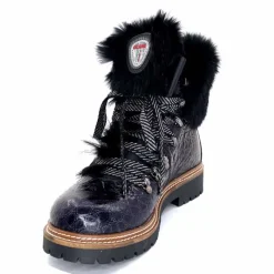 Neige|Montagne<Olang Bottines Fourrées Imperial Luxe Cuir Vernis Noir