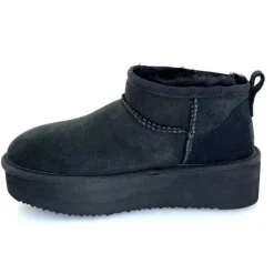 Montagne|Fourrées<sweet heritage Bottines Fourrées Patineuse Daim Noir