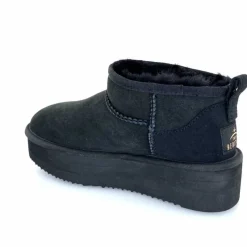 Montagne|Fourrées<sweet heritage Bottines Fourrées Patineuse Daim Noir