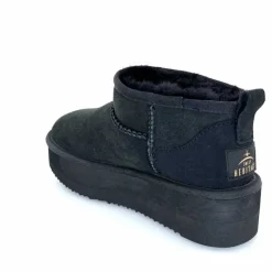 Montagne|Fourrées<sweet heritage Bottines Fourrées Patineuse Daim Noir