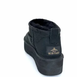 Montagne|Fourrées<sweet heritage Bottines Fourrées Patineuse Daim Noir