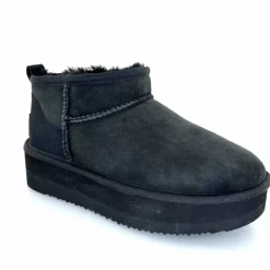 Montagne|Fourrées<sweet heritage Bottines Fourrées Patineuse Daim Noir