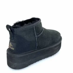 Montagne|Fourrées<sweet heritage Bottines Fourrées Patineuse Daim Noir