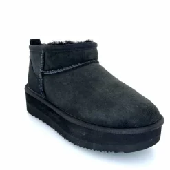 Montagne|Fourrées<sweet heritage Bottines Fourrées Patineuse Daim Noir