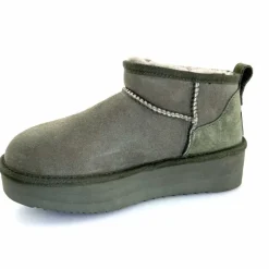 Montagne|Fourrure<sweet heritage Bottines Fourrées Patineuse Daim Vert