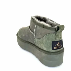 Montagne|Fourrure<sweet heritage Bottines Fourrées Patineuse Daim Vert