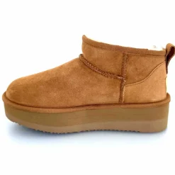Montagne|Fourrure<sweet heritage Bottines Fourrées Patineuse Daim Camel