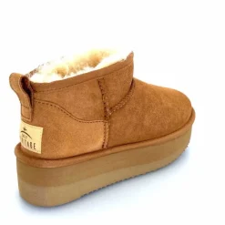 Montagne|Fourrure<sweet heritage Bottines Fourrées Patineuse Daim Camel