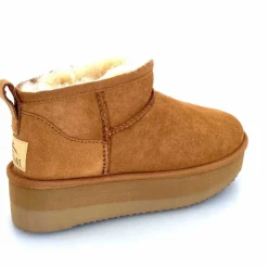 Montagne|Fourrure<sweet heritage Bottines Fourrées Patineuse Daim Camel