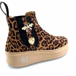 Bijoux|Bottines<GioPiu Bottines Gio+ Piada 04 E Textile Léopard Bijoux Marron