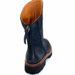 Rock|Basic<Ivoire0156 Bottines Ivoire 3270 Carrie Cuir Wash Marine Noir