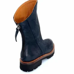 Rock|Basic<Ivoire0156 Bottines Ivoire 3270 Carrie Cuir Wash Marine Noir