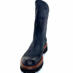 Rock|Basic<Ivoire0156 Bottines Ivoire 3270 Carrie Cuir Wash Marine Noir