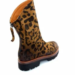 Rock|Animalier<Ivoire0156 Bottines Ivoire 3270 Carrie Daim Imprimé Léo Marron