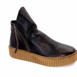 Compensées & Plateformes|Bottines<follia dolce Bottines Ivoire 411 Cuir Foncé Marron