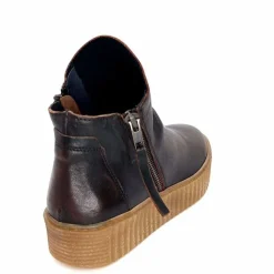 Compensées & Plateformes|Bottines<follia dolce Bottines Ivoire 411 Cuir Foncé Marron