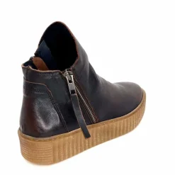 Compensées & Plateformes|Bottines<follia dolce Bottines Ivoire 411 Cuir Foncé Marron