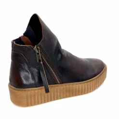 Compensées & Plateformes|Bottines<follia dolce Bottines Ivoire 411 Cuir Foncé Marron