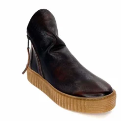 Compensées & Plateformes|Bottines<follia dolce Bottines Ivoire 411 Cuir Foncé Marron