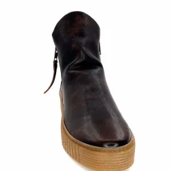 Compensées & Plateformes|Bottines<follia dolce Bottines Ivoire 411 Cuir Foncé Marron